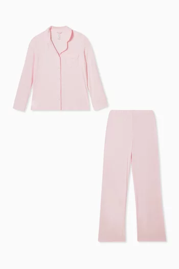 طقم بيجاما سوفت لاونج مضلع