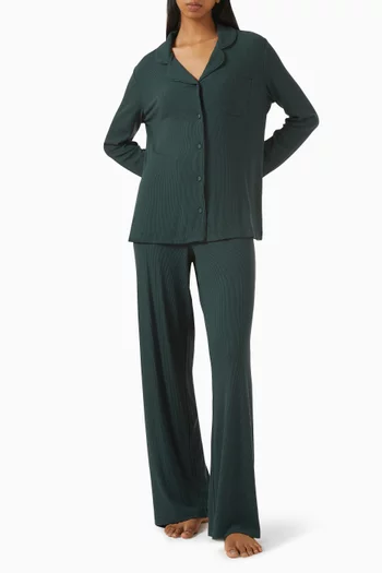 طقم بيجاما سوفت لاونج مضلع