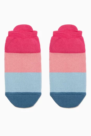 جوارب قطن بتصميم مقسم بألوان