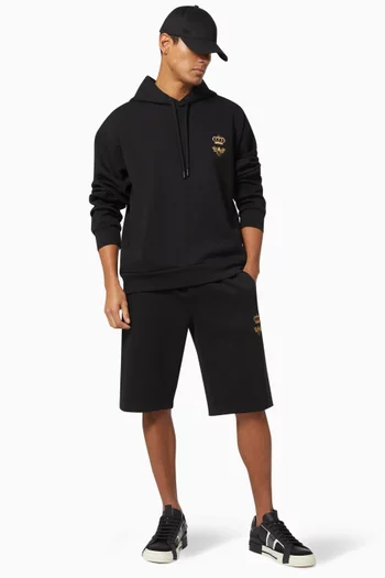 Crown Bee Hoodie in Cotton Jersey    