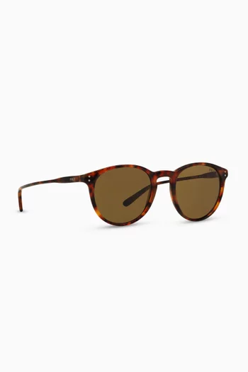 Round Sunglasses in Acetate   