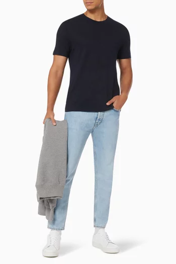 Crewneck T-shirt in Linen
