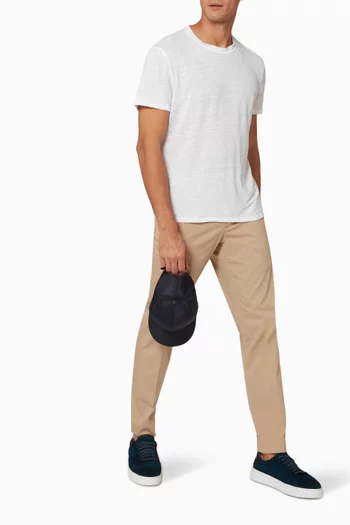 Crewneck T-shirt in Linen