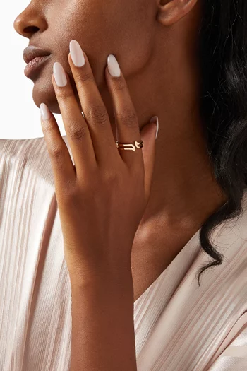 Alif Ring in 18kt Rose Gold