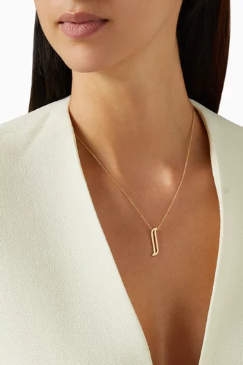Alif Necklace in 18kt Yellow Gold