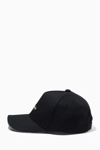 EA Logo Baseball Cap in Cotton Gabardine
