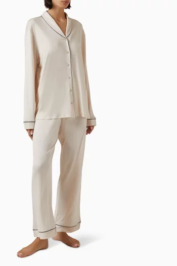 Natural Comfort Long-sleeve Pyjama Set in Lyocell