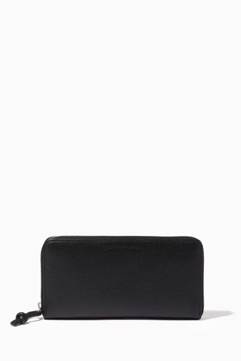 EA Zip-around Wallet in Tumbled Leather   