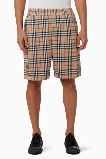 Vintage Check Shorts in Technical Twill