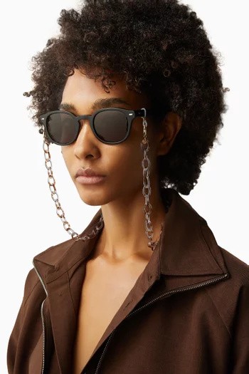 Aqua Eyeglasses Chain in Acetate