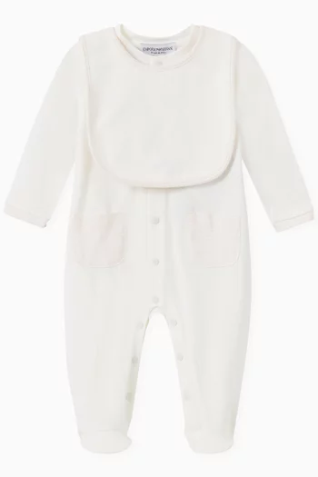 Logo Jumpsuit & Bib Set