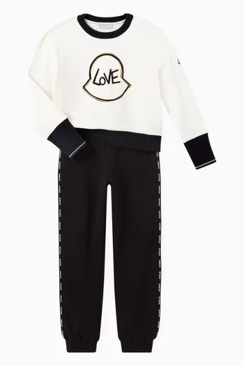 Logo Tape Sweatpants in Cotton    