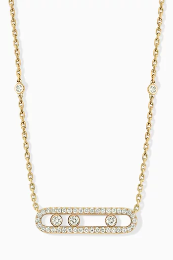 Baby Move Pavé Diamond Necklace in 18kt Yellow Gold      