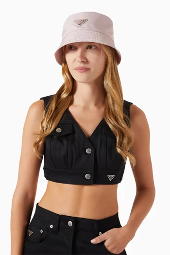 Triangle Logo Bucket Hat in Re-Nylon