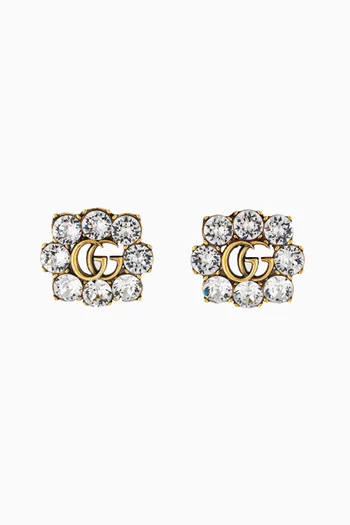 Crystal Double G Earrings