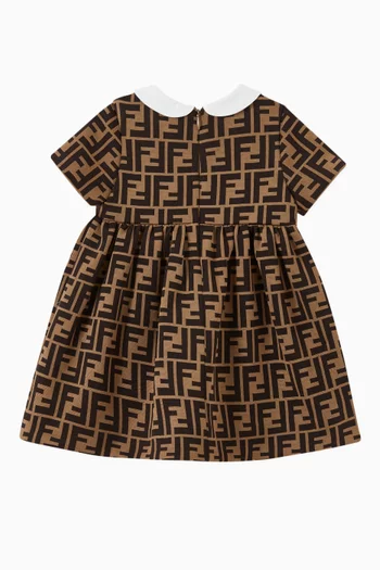 Contrast Collar Dress in FF Jacquard 