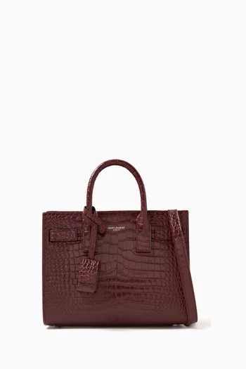 Nano Classic Sac de Jour in Croc-embossed Shiny Leather