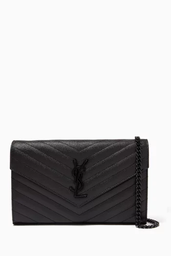 Cassandre Chain Wallet in Matelassé Leather     