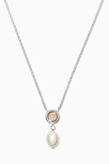 Essential Pearl Pendant Necklace in Sterling Silver