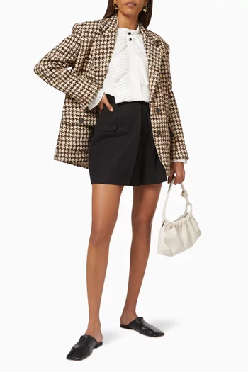 High-waisted Shorts in Wool Blend 