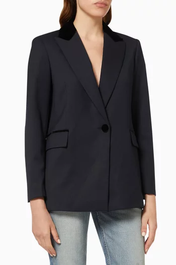 Tailored Jacket in Wool Crepe 