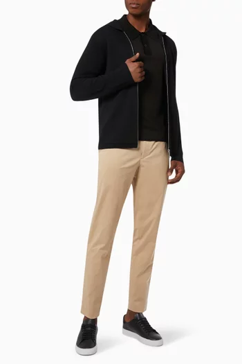 Zip Cardigan Hoodie in Wool   