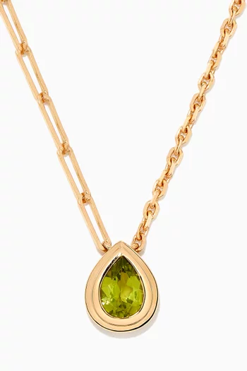 Solitare Corundum Necklace in 18kt Yellow Gold    