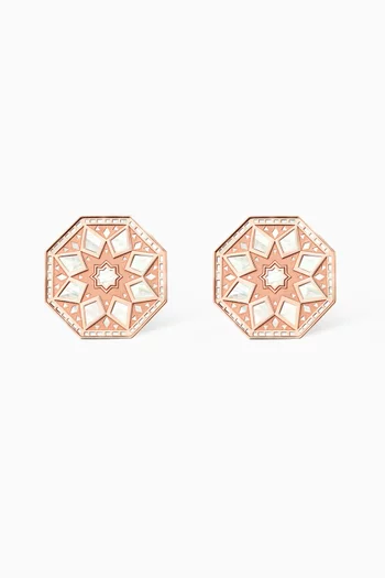 Classic Turath Earrings in 18kt Rose Gold      