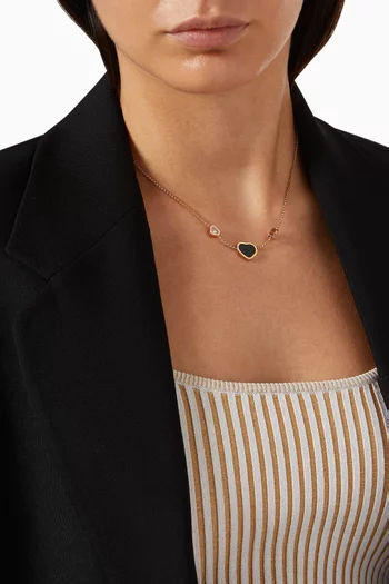 Happy Hearts Diamond Pendant Necklace in 18kt Rose Gold