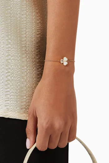 Happy Hearts Wings Bracelet in 18kt Rose Gold