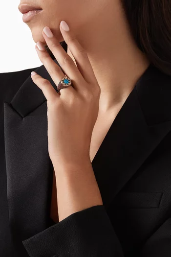 Ibiza Diamonds Ruby & Sapphire Element Pinky Ring in 18kt Gold