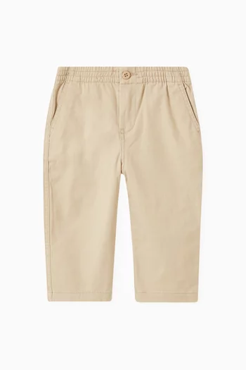 Embroidered Pony Chino Pants in Stretch Cotton  