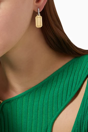 Small Single Tokyo Earring in 18kt White & Yellow Gold   