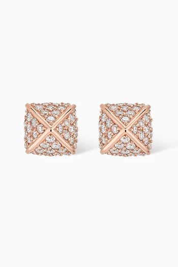 Korlove Earrings with Diamonds in 18kt Rose Gold