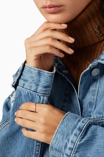 Infinity Band Ring with Diamonds in 18kt Rose Gold    