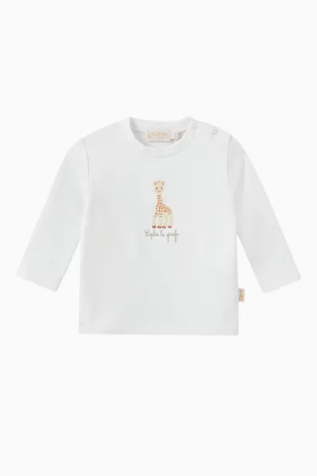 Giraffe Print Sweatshirt in Cotton 