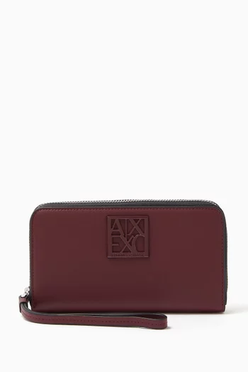 Zip Wallet in Faux Leather