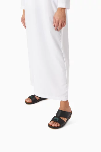 Heritage Sandals with Lizard Buckle in Calfskin