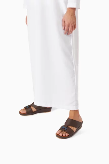 Heritage Sandals with Lizard Buckle in Calfskin      