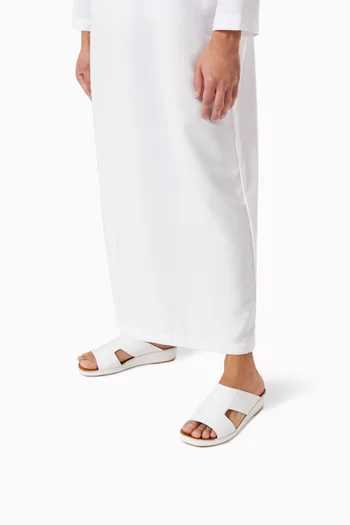 Arca Sandals in Equestra Embossed Softcalf 