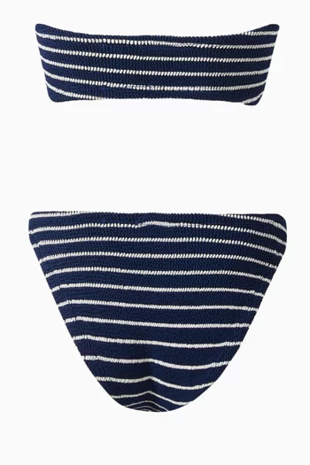 Jean Bandeau Bikini Set in Stretch Nylon