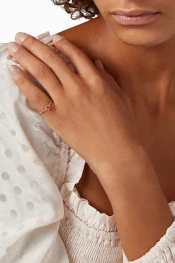 Salasil Solitaire Ruby Ring in 18kt Rose Gold      