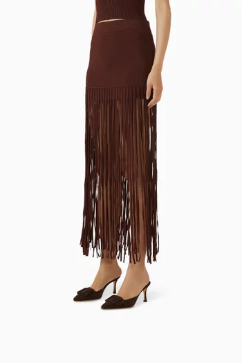 حذاء مايسيل مفتوح من الخلف بكعب 70 مم شمواه