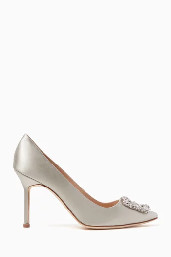 Hangisi 90 Jewel Pumps in Satin