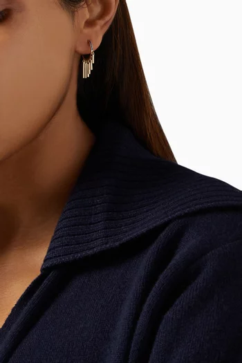 Enamel Bar Earrings in 18kt Yellow Gold