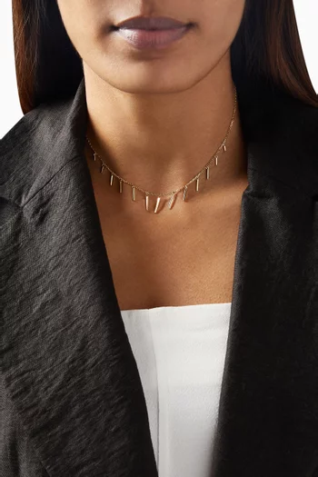 قلادة بدلايات ذهب وردي عيار 18