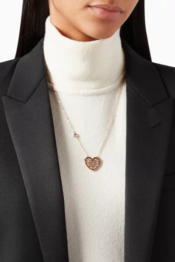 Qalb Turath Large Pendant Necklace in 18kt Rose Gold 