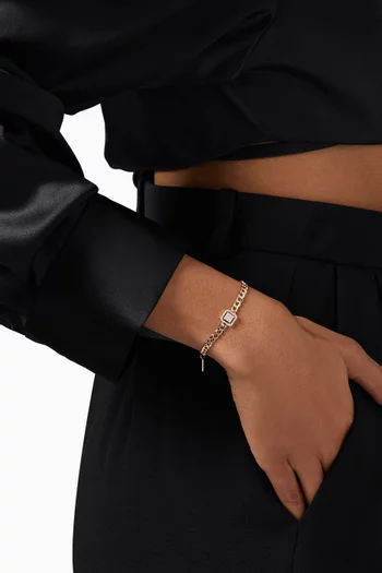 Quwa Square Diamond Bracelet in 18kt Rose Gold