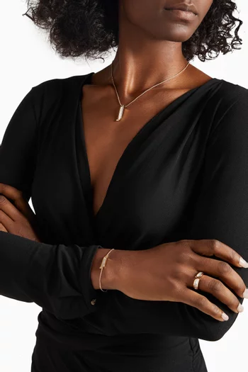Alif Mosaic Mother of Pearl Necklace in 18kt Rose Gold 