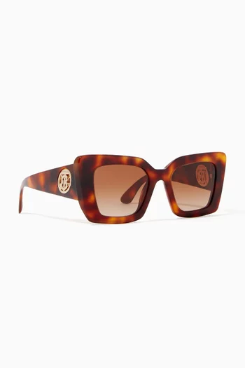 Monogram Motif Oversized Square Frame Sunglasses 